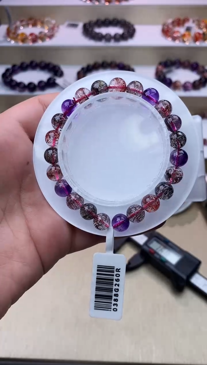 【闪购商品】水晶手链未镶嵌黑加仑超七8m+