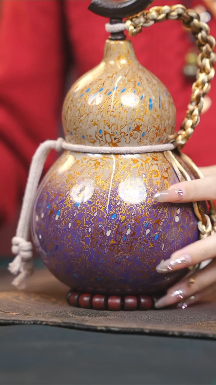 【闪购商品】WO238漆艺酒葫芦不包手串及旋转底座