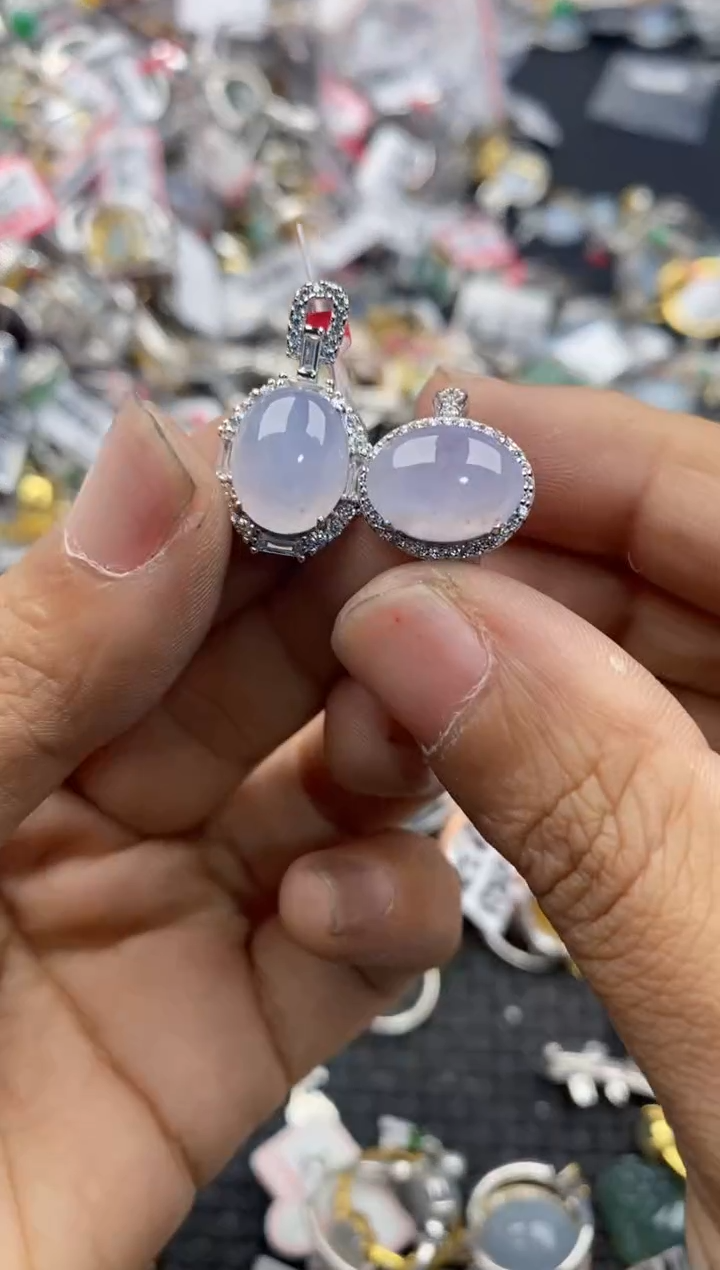 银S925镶嵌戒指翡翠161616----6