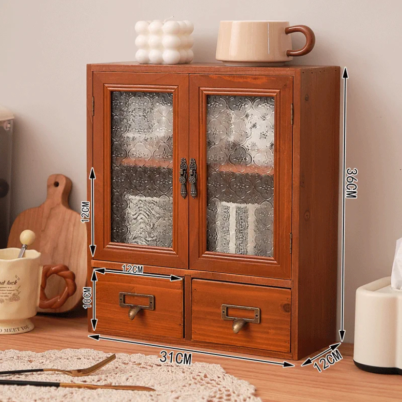 桌面置物床头客厅双开门实用高颜值置物收纳架