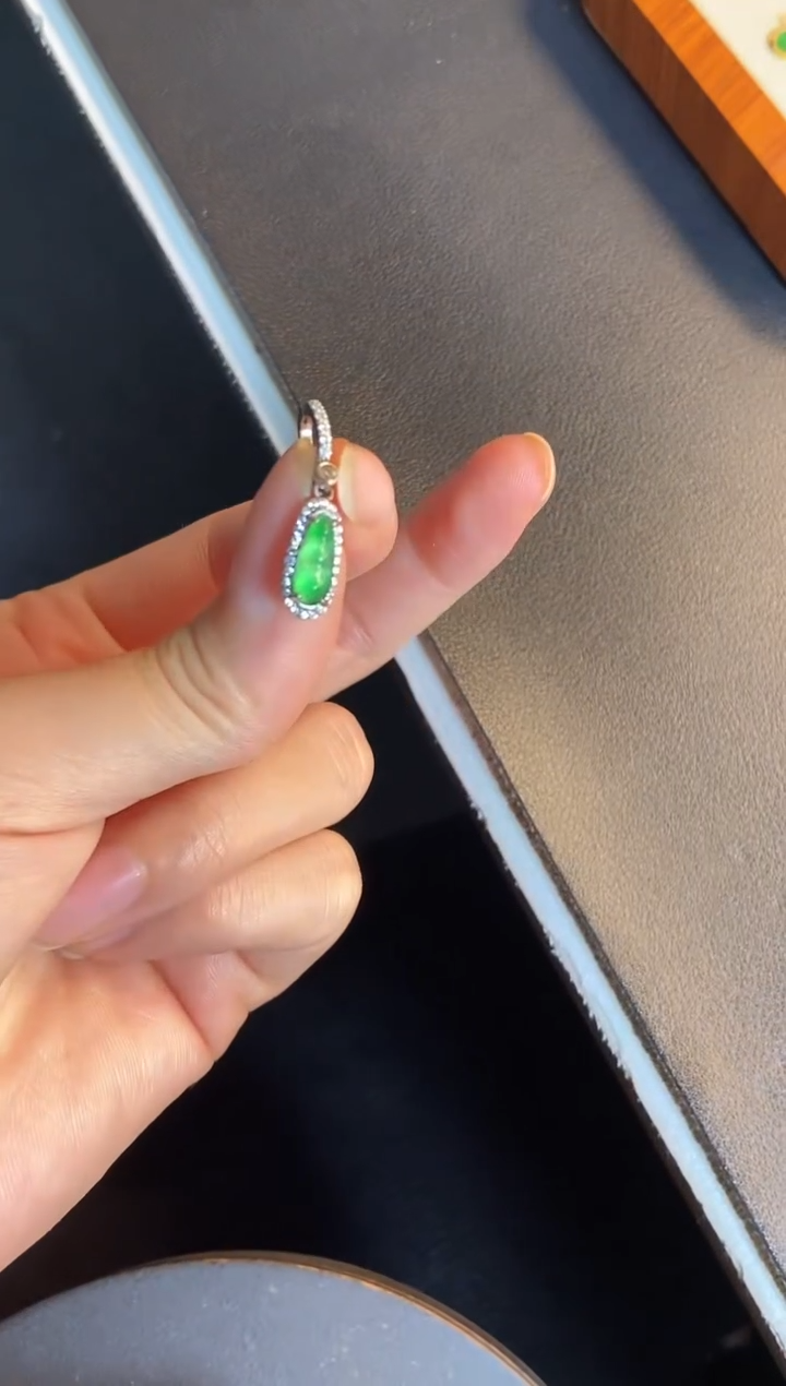 吊坠(不含链)银S925镶嵌翡翠1