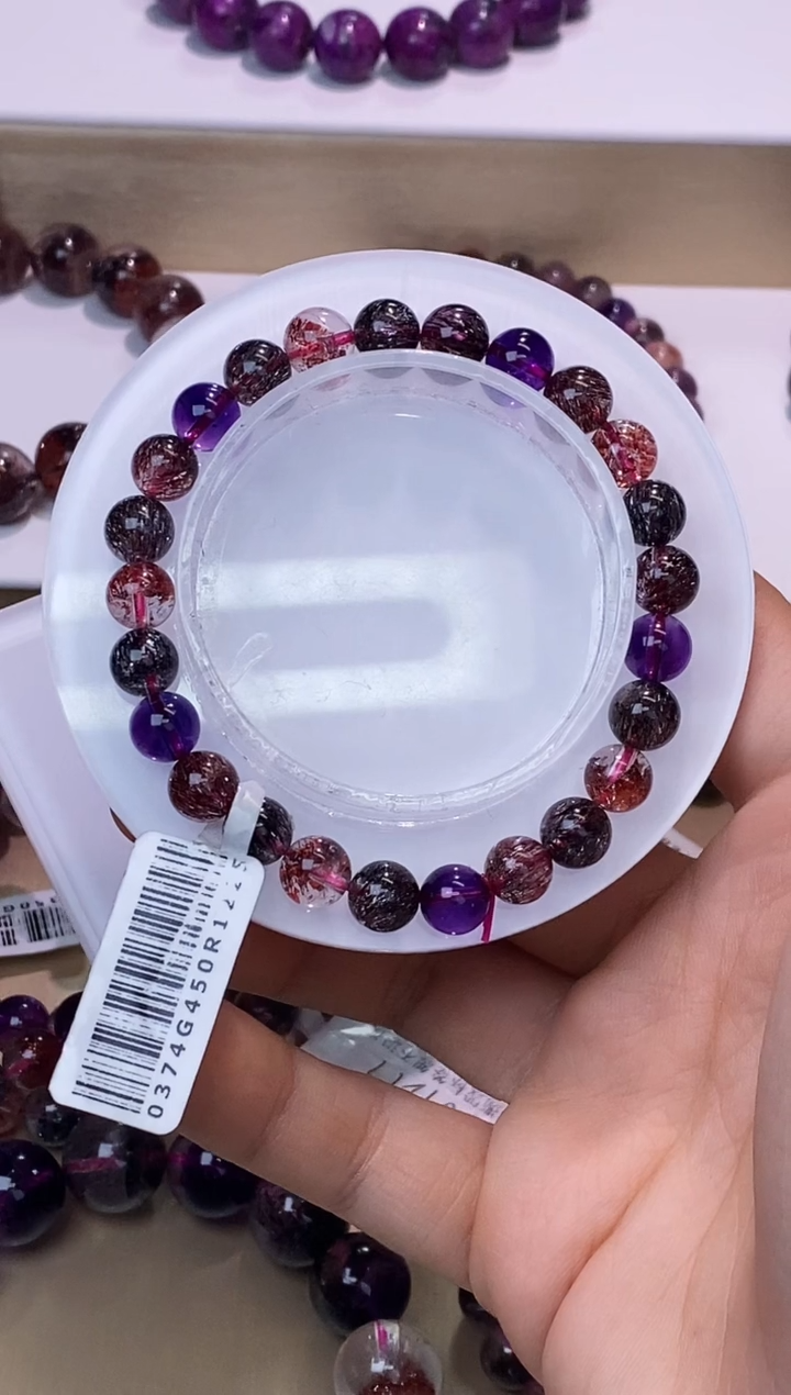 【闪购商品】水晶手链未镶嵌黑加仑超七7m+