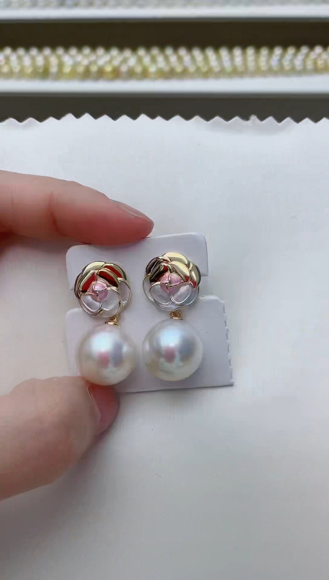 【闪购商品】淡水珍珠耳饰银S925镶嵌A47