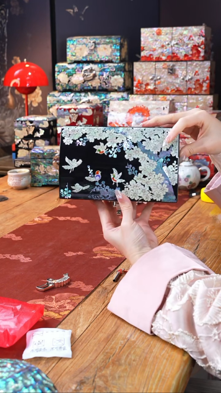 【闪购商品】瓷片核桃甄选非遗文化螺钿