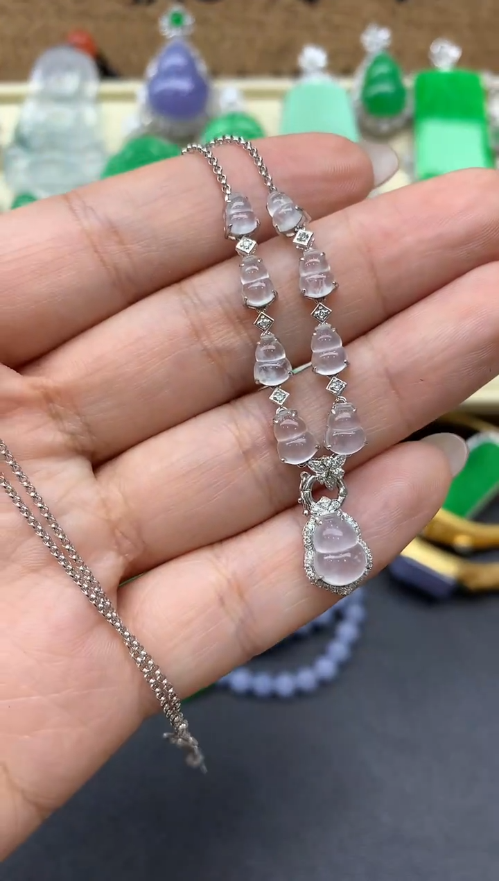 【闪购商品】翡翠颈饰18K金镶嵌437-中国好珍宝