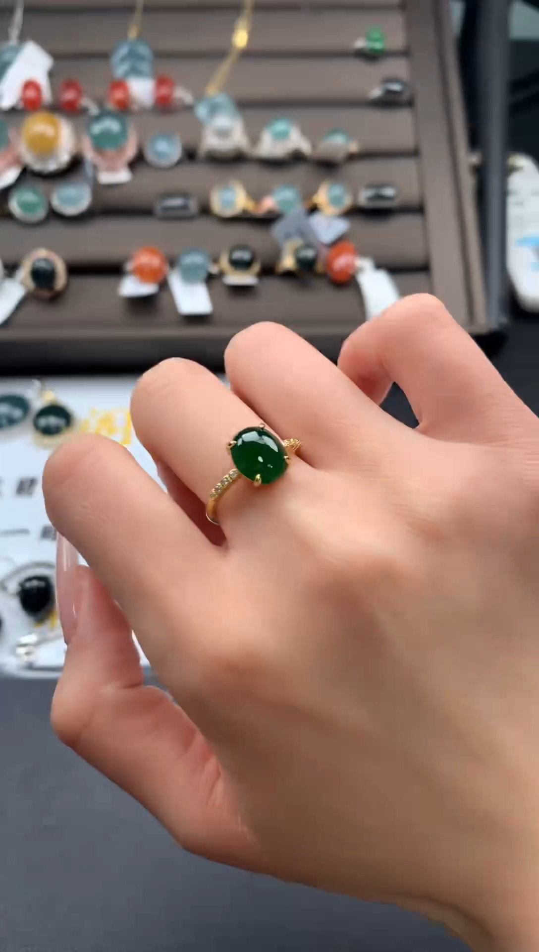 【闪购商品】翡翠戒指银S925镶嵌21321312