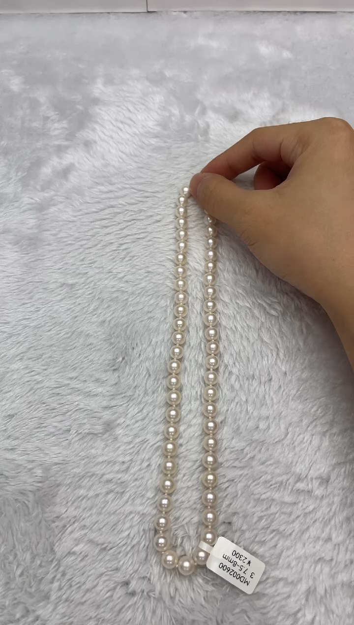 项链银S925镶嵌海水珍珠AK7.5-8mm