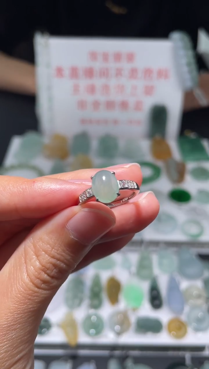 颈饰银S925镶嵌翡翠|挂件其它A1|