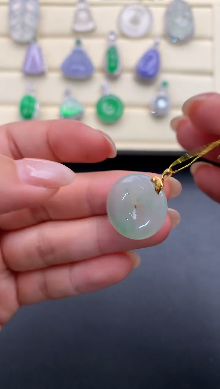 【闪购商品】翡翠颈饰18K金镶嵌Q724    