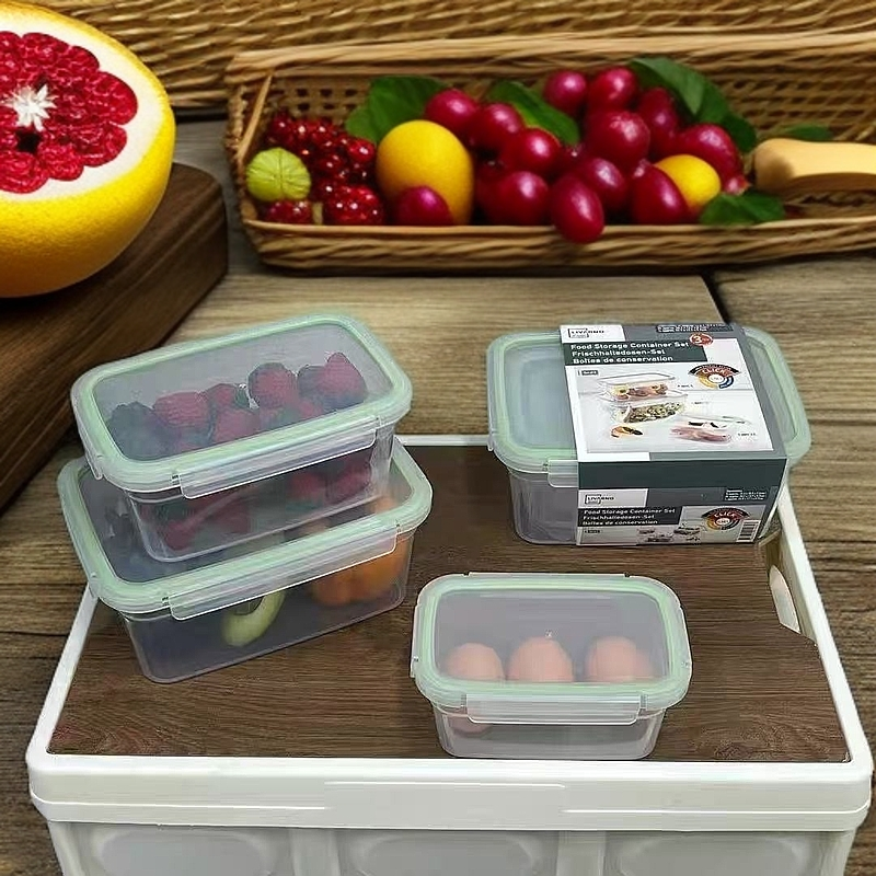 【德国原单】长方形保鲜盒三件套（颜色形状不挑）B01