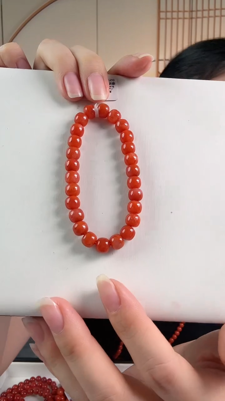 未镶嵌瓦西老型手串7mm南红玛瑙（多样式发其一）szh