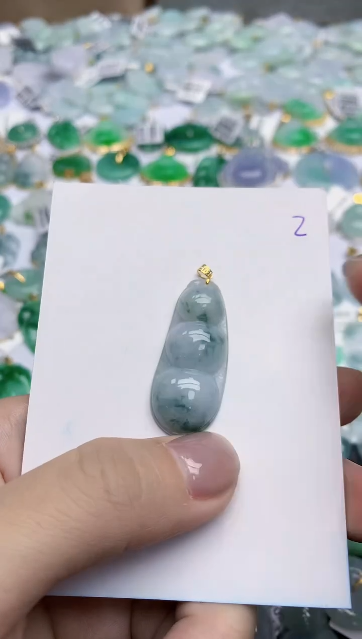 【闪购商品】翡翠颈饰18K金镶嵌天然翡翠A货