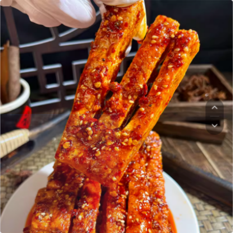 兰花干湖南特产香辣虎皮爆汁豆干 正宗冷水江麻辣兰花干