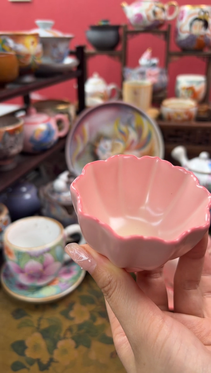 【闪购商品】尚盏堂胭脂粉猪油冻莲花杯