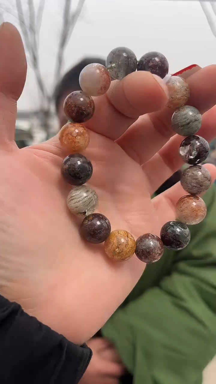 【闪购商品】水晶手链未镶嵌天然四季幽灵手串多样性发一13mm