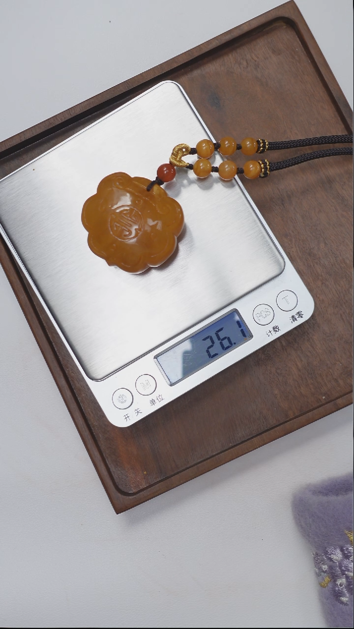 【闪购商品】琥珀颈饰未镶嵌汉传老蜡吊坠