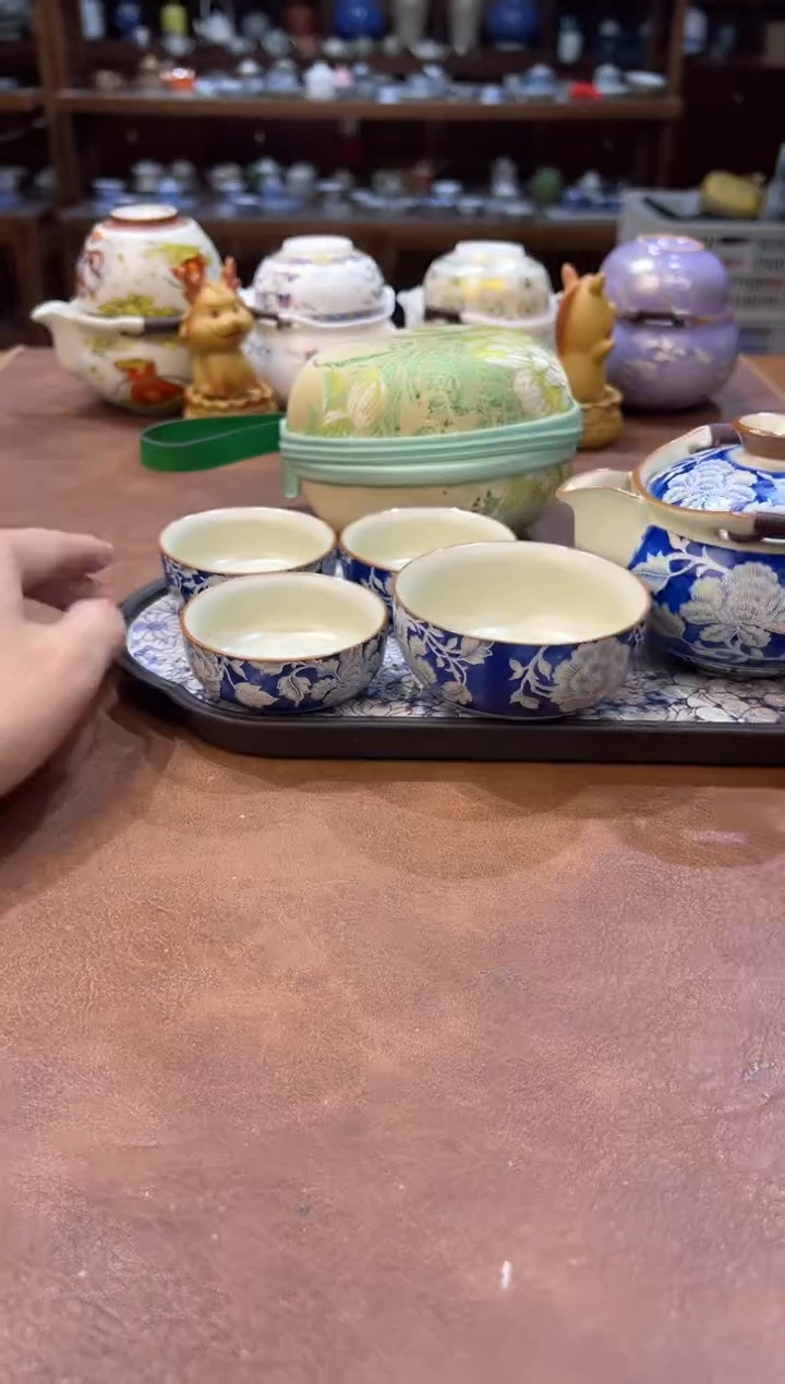 真的很便宜会开片的旅行茶具
