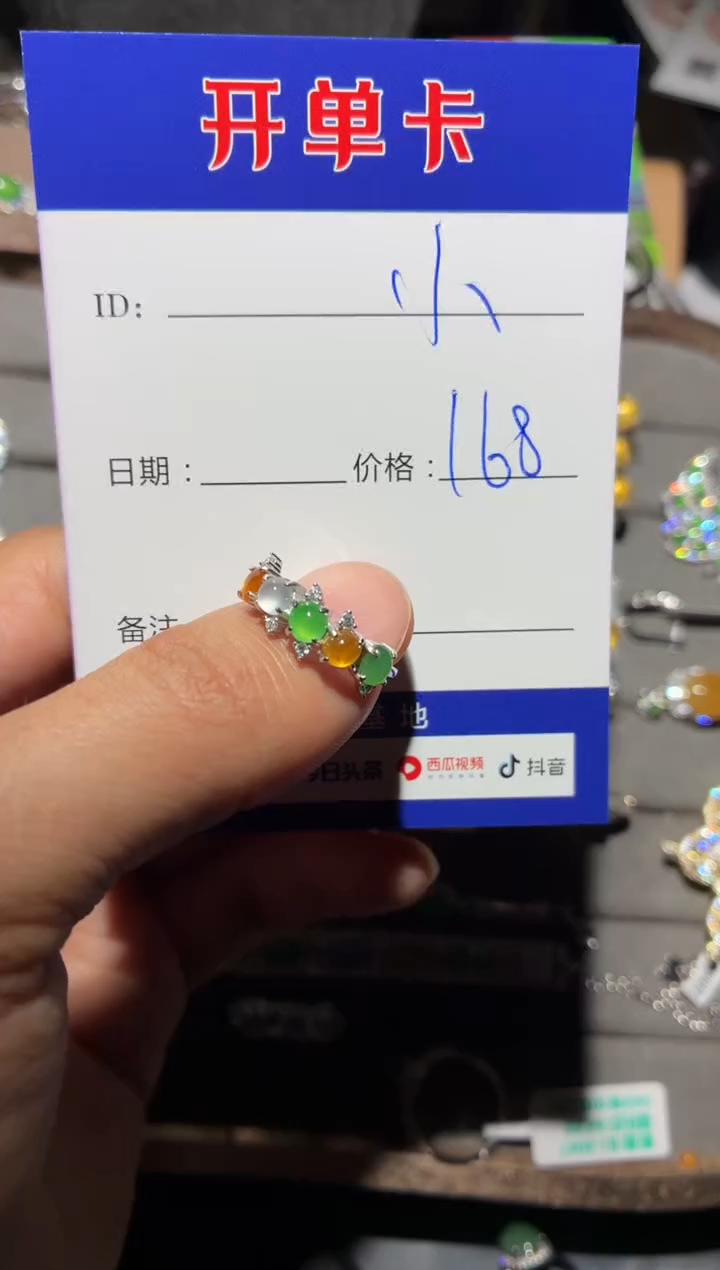 颈饰银S925镶嵌翡翠小*珠向 小珍