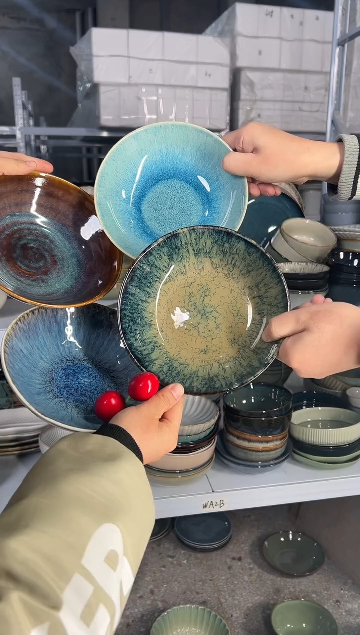 陶瓷外贸尾货瑕疵满20包邮X4 菜碗组合