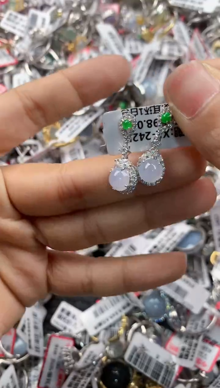 银S925镶嵌戒指翡翠14     2