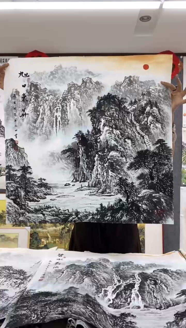 国画福利！沈泳江手绘 四尺斗方68*68cm