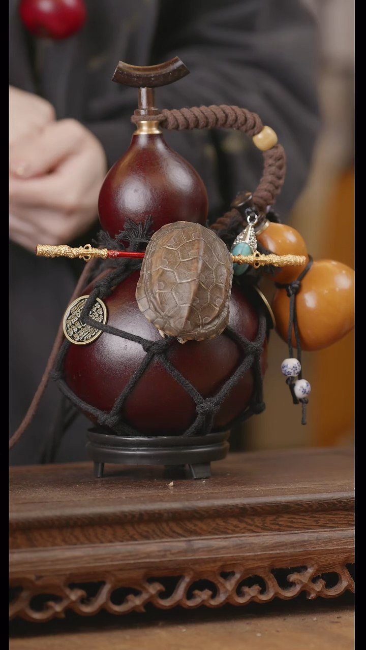 【闪购商品】298号精品天然大漆工艺防渗内胆酒葫芦~