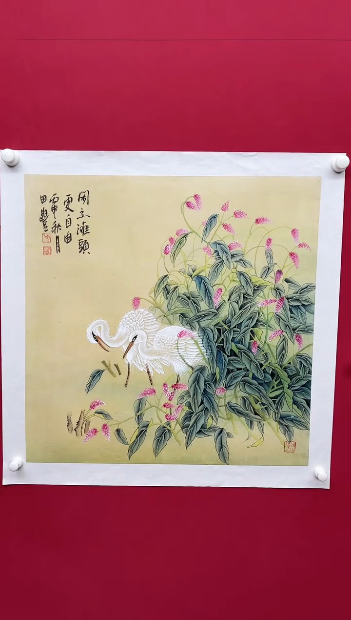 【闪购商品】国画田-斗方花鸟/无框/W