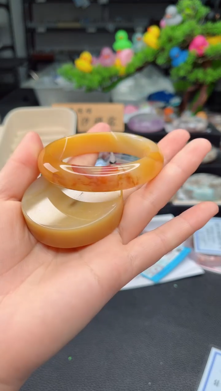 【闪购商品】石英质玉未镶嵌手镯57圈口（赠品镯心）S9343