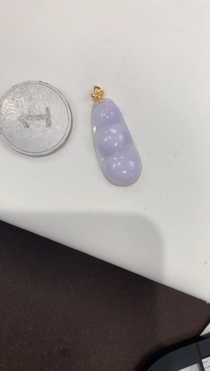 颈饰18K金镶嵌翡翠天然缅甸A货翡翠