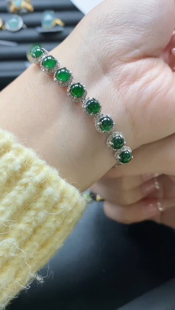 【闪购商品】翡翠戒指银S925镶嵌51151
