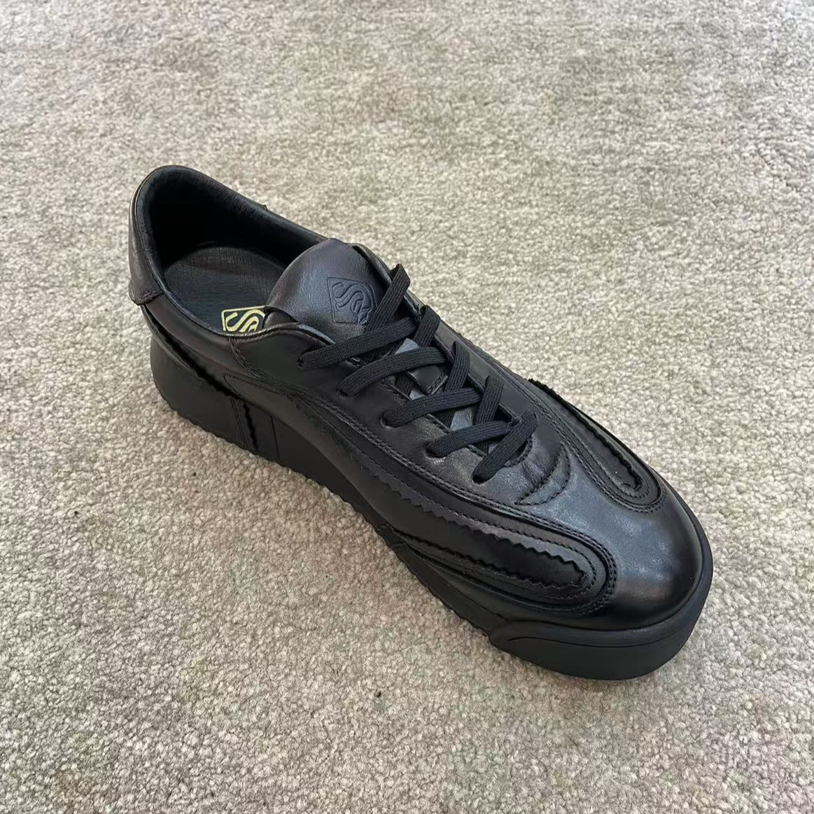 厚底系带透气休闲皮鞋皮鞋休闲鞋春夏百搭老爹鞋夏季