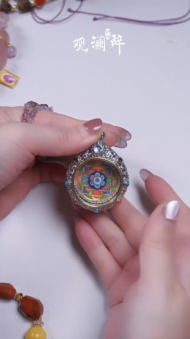 【闪购商品】水晶手绘唐卡未镶嵌坛城