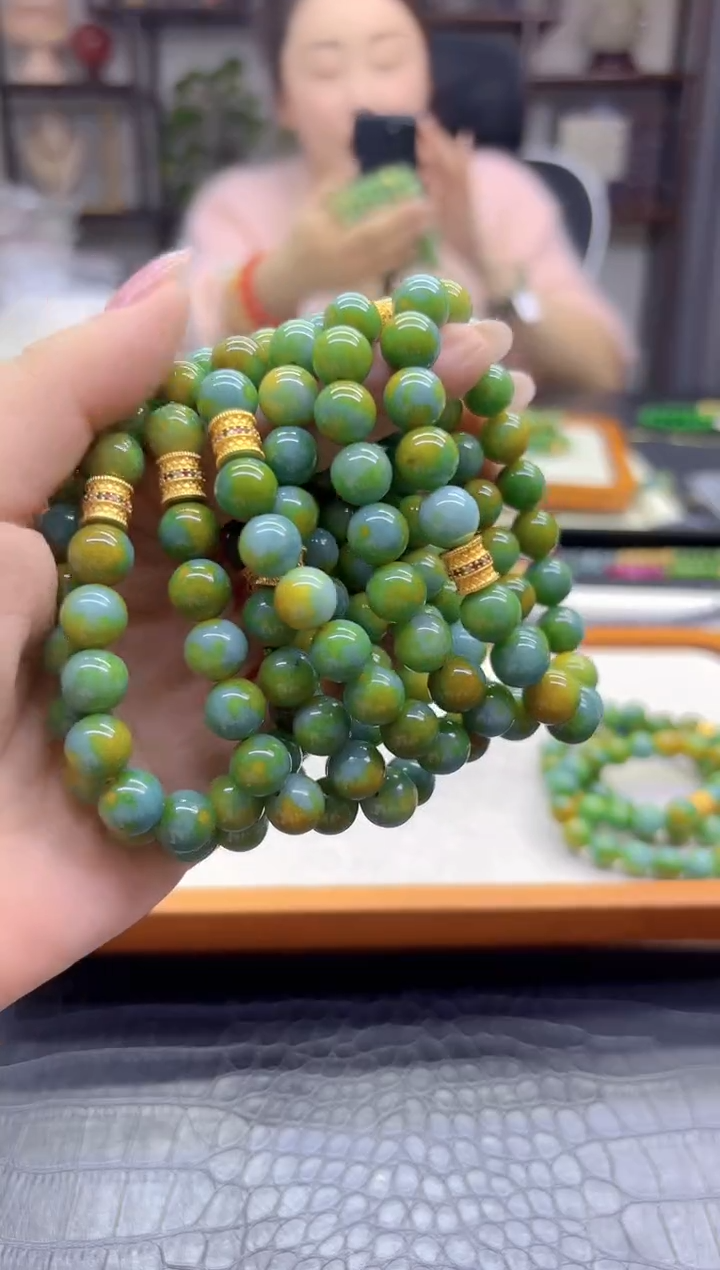 14K金镶嵌手链翡翠DIY款S926