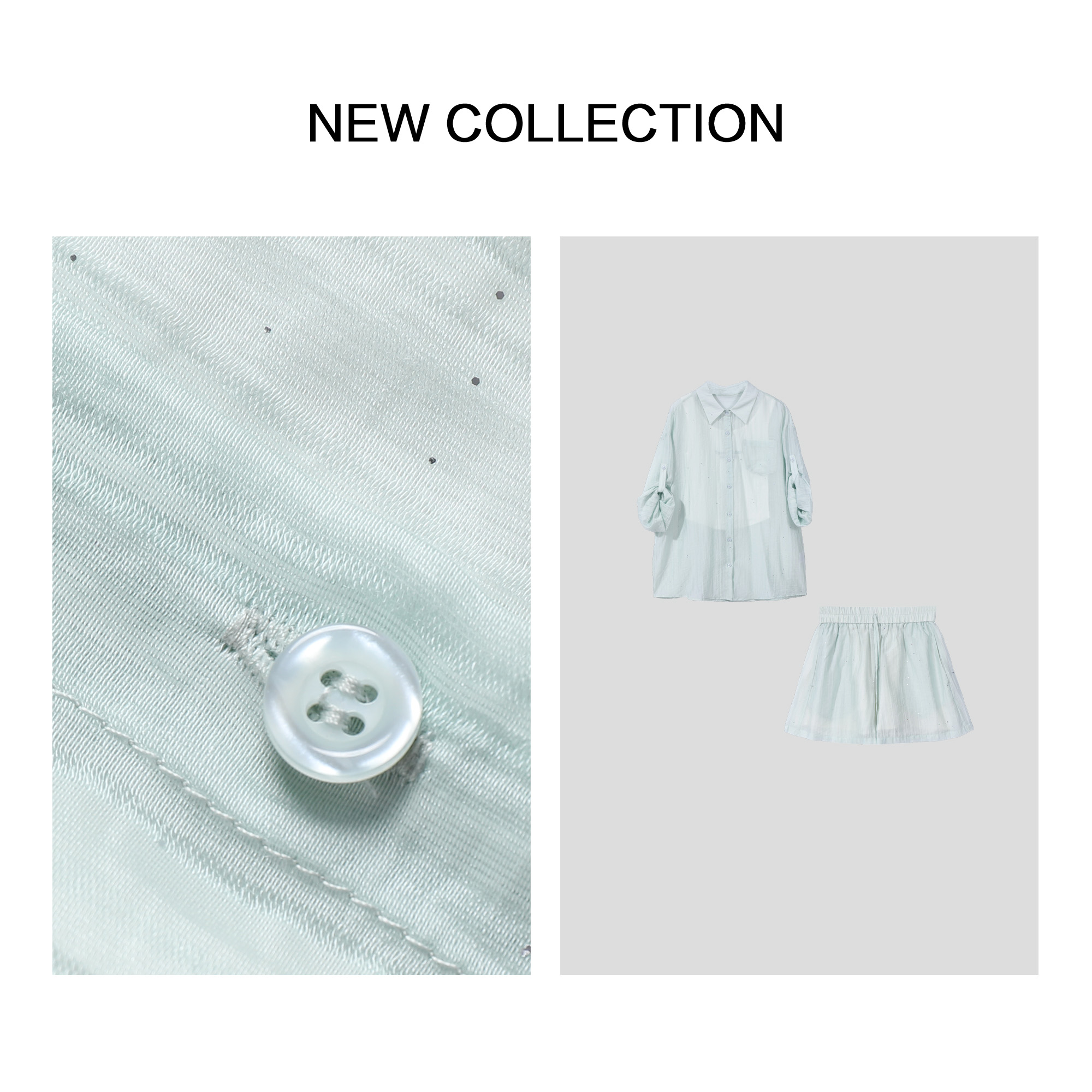 【小依专享】D3F38002A新款简约休闲长袖衬衫女百搭套装-8002