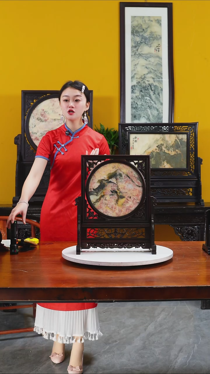 石材天然大理石画摆件