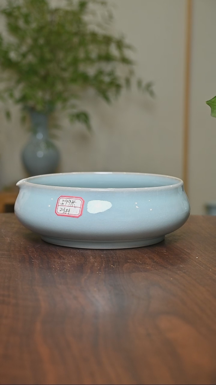 其他25#微瑕手拉天青釉圆壶承