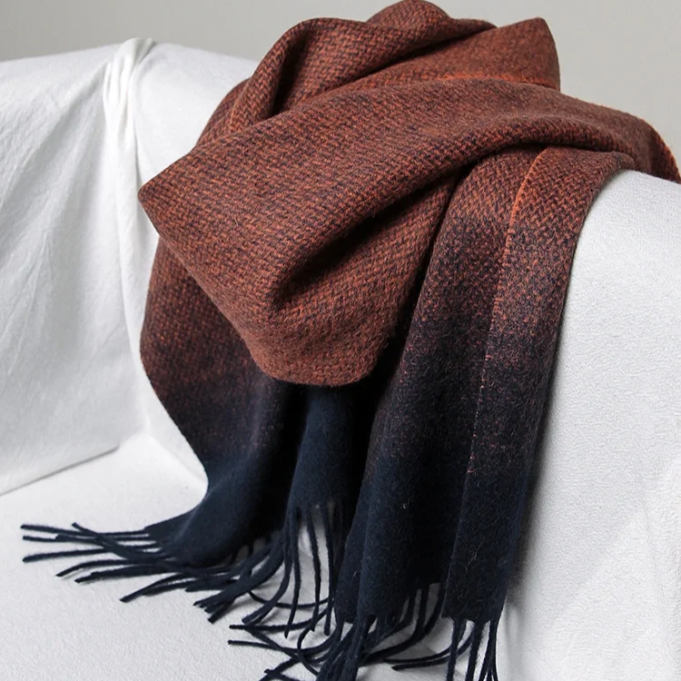 冬季围巾披肩032024羊绒羊毛时尚百搭双面