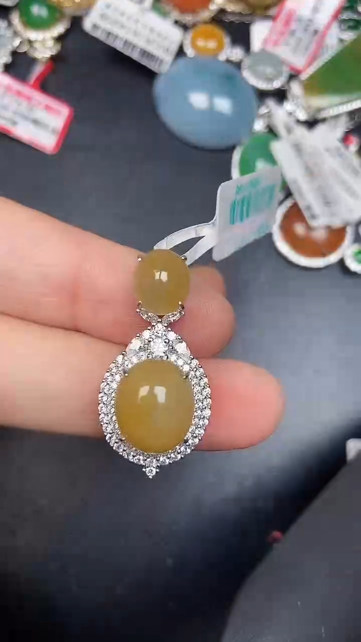 银S925镶嵌戒指翡翠7800