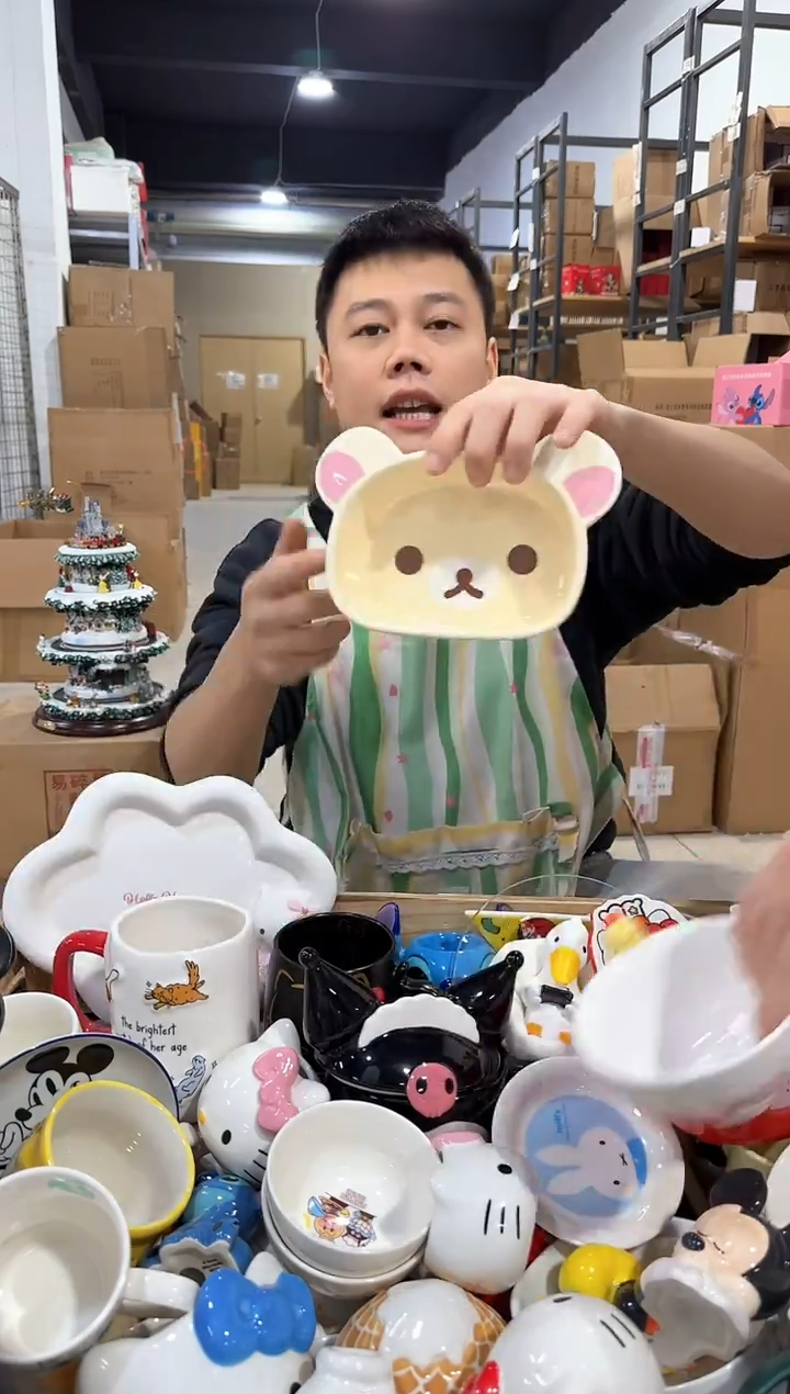 瓷片原盒熊妹深碗