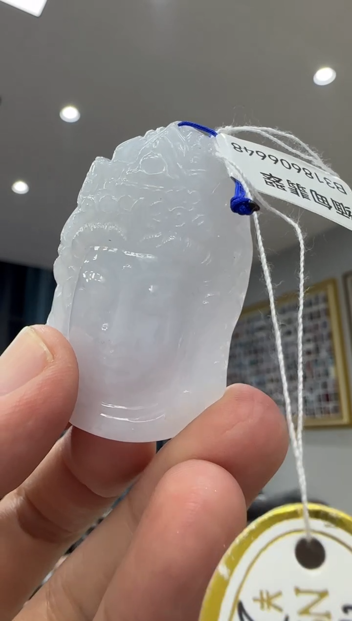 颈饰未镶嵌翡翠天然翡翠A货孤品一件