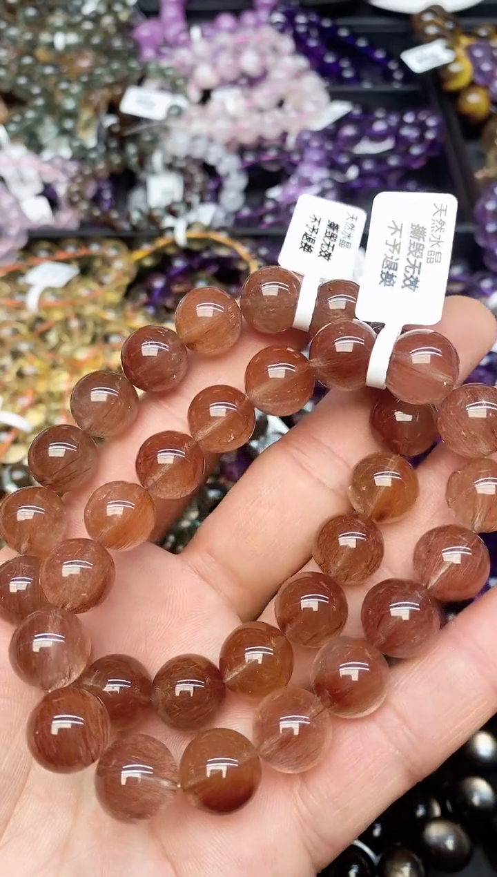 【闪购商品】水晶手链未镶嵌100 红发12mm+ 多样性发其一