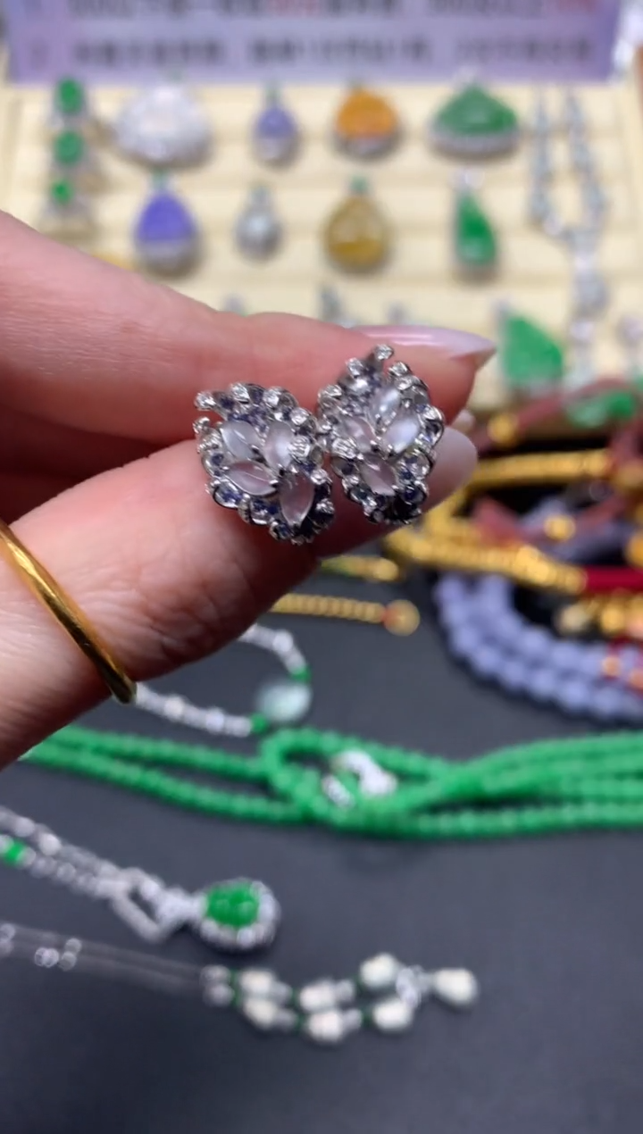 【闪购商品】翡翠耳饰18K金镶嵌耳饰|2800+280