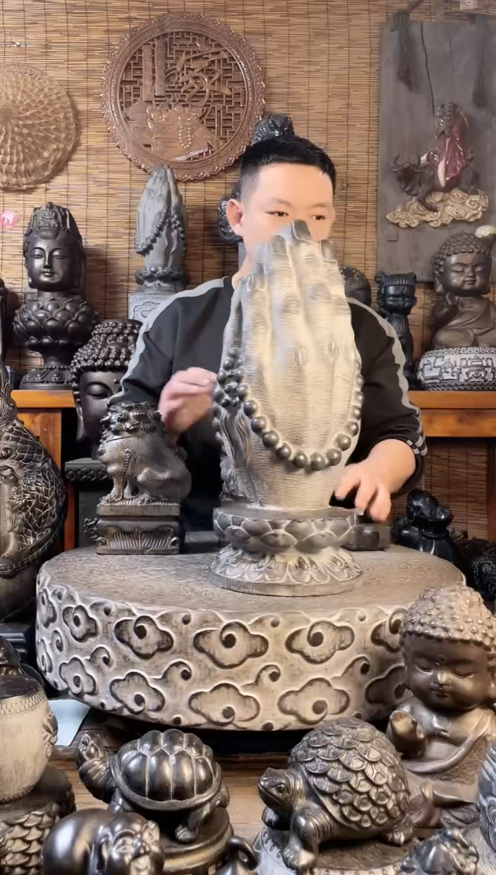 【闪购商品】46佛手天然青石雕刻