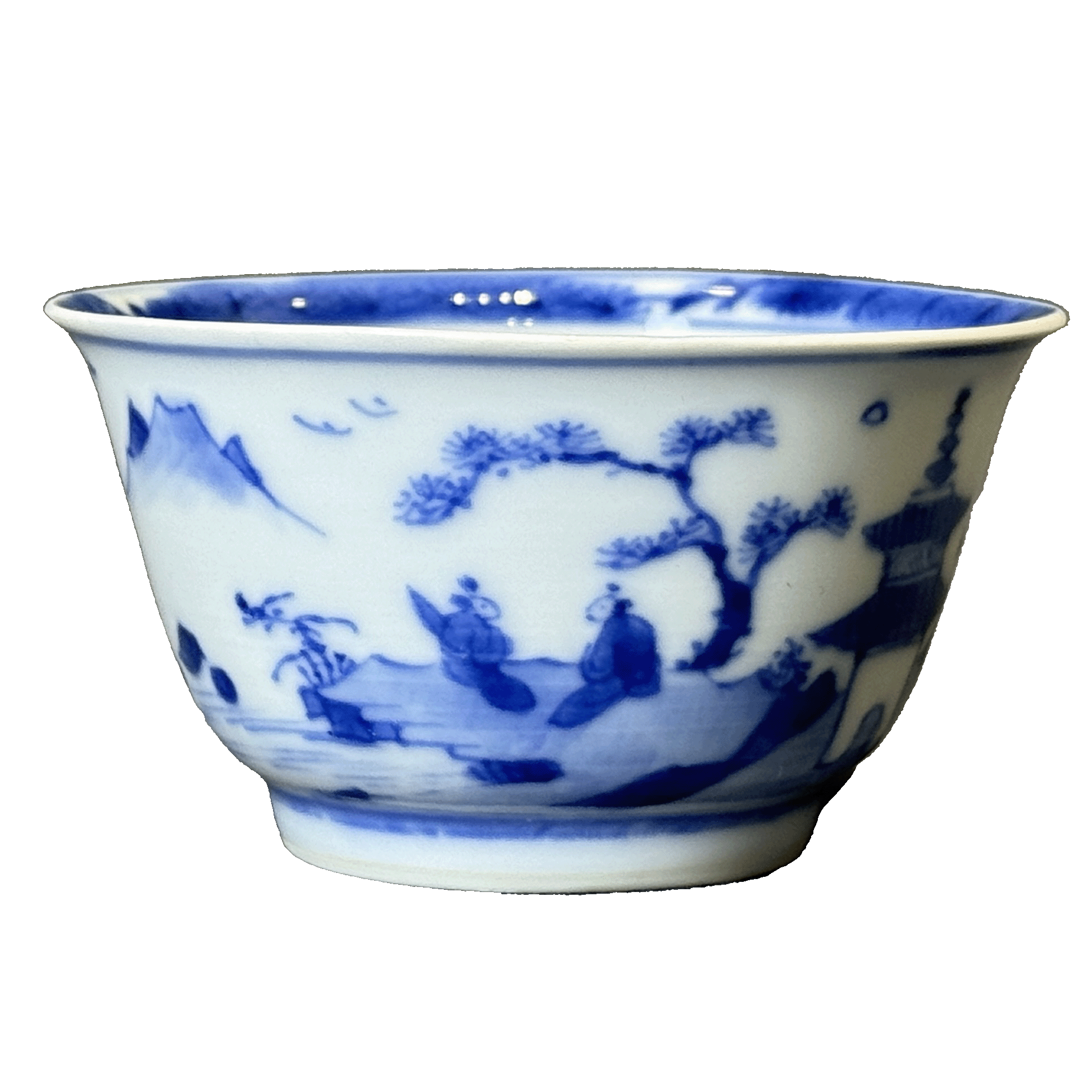 25086506t青花高仕对谈杯