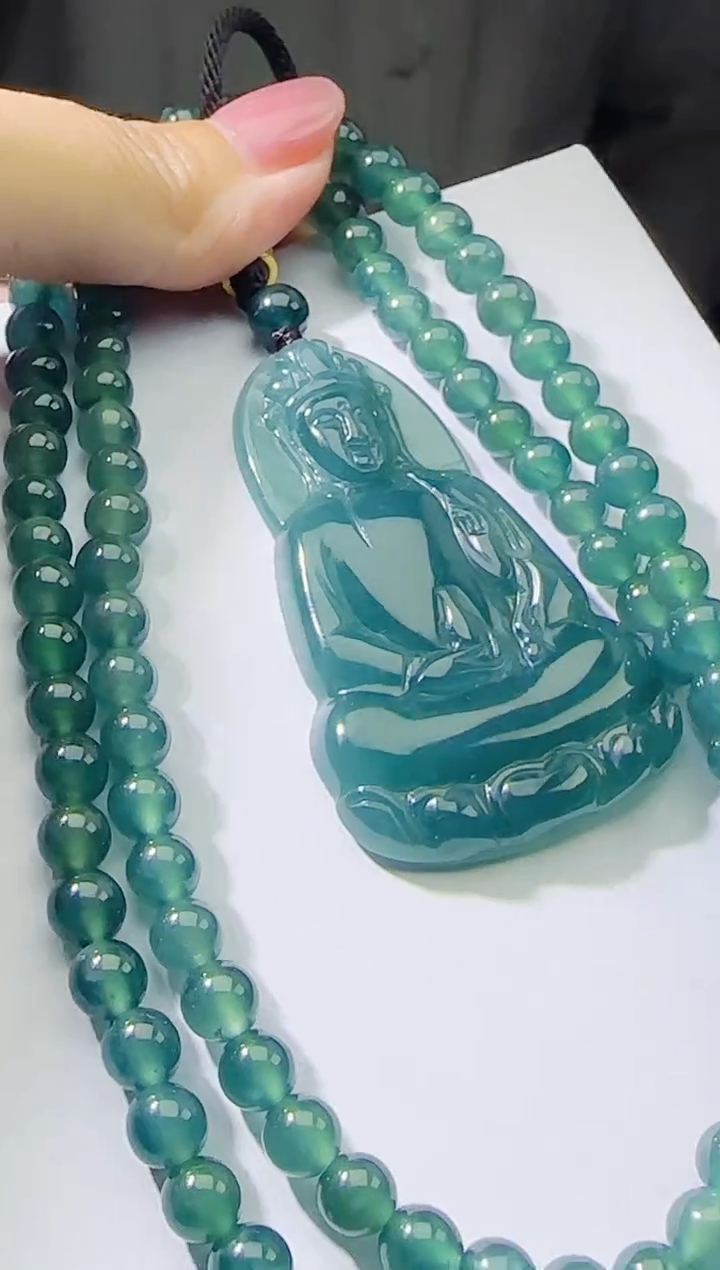 颈饰未镶嵌翡翠多样性发其一  小素衣观音