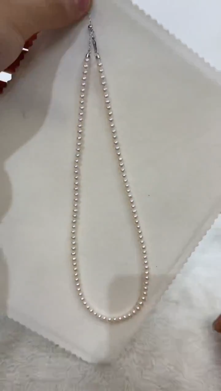 颈饰银S925镶嵌淡水珍珠4-5