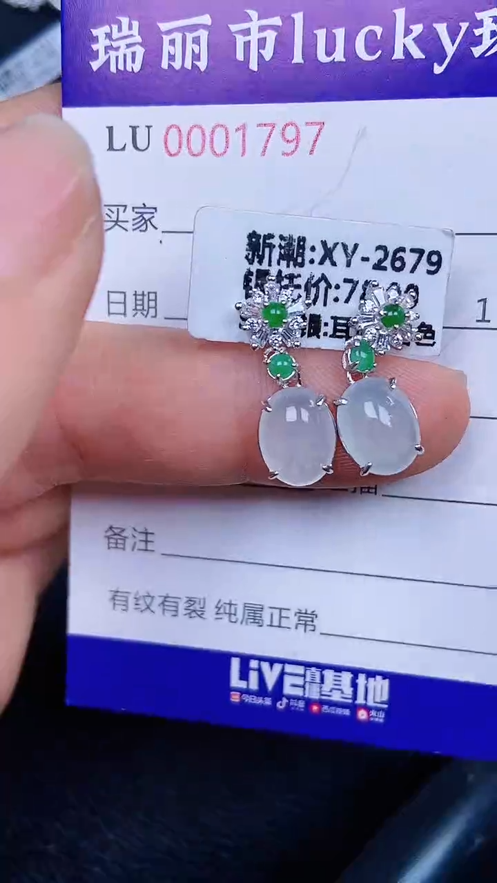 颈饰银S925镶嵌翡翠1797