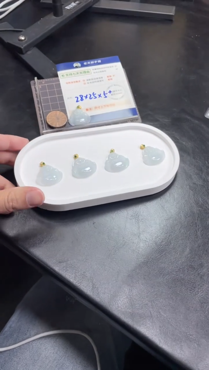 【闪购商品】翡翠挂件银S925镶嵌翡翠佛公242/多样性发其一CP