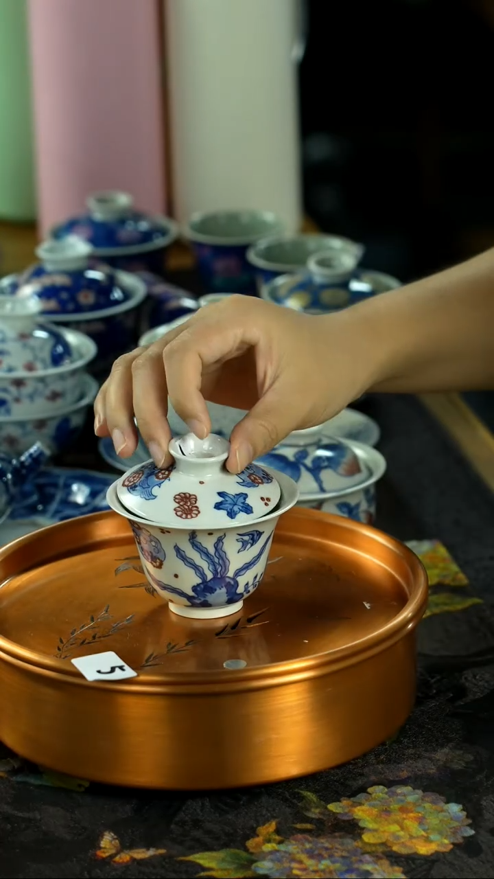 中秋国庆景德镇手绘瓷器