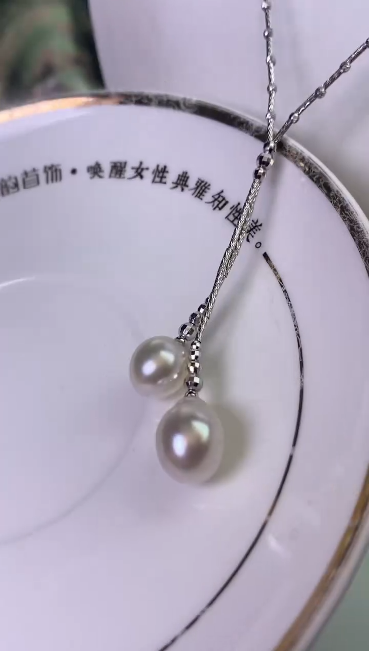 【闪购商品】海水珍珠颈饰银S925镶嵌10-12